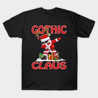 Gothic Santa Claus Reindeer Christmas Matching Costume T-Shirt